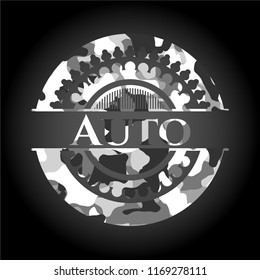 Auto grey camo emblem