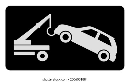 auto help - towing car icon