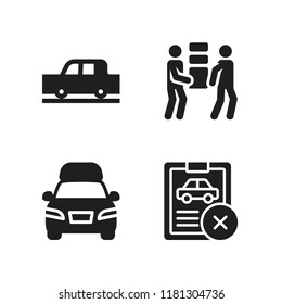 auto icon. 4 auto vector icons set. delivery truck, carrier and car repair icons for web and design about auto theme
