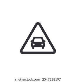 Automatisches Symbol. Autosymbol. Autovermietung. Risikozeichen. Piktogramm automatisch. Fahrzeugsilhouette.  Autozeichen. Symbol für ein Kraftfahrzeug. Automobil. Piktogramm für Kraftfahrzeuge. Informationszeichen. Warnzeichen. Hinweissymbol. 
