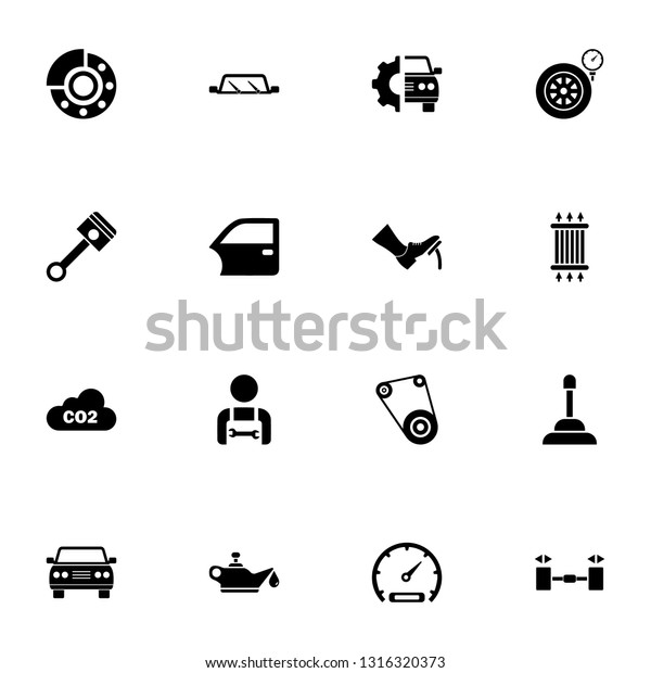 Auto icon - Expand to any size - Change to any\
colour. Perfect Flat Vector Contains such Icons as car, mechanic,\
timing belt, collapse of convergence, piston, transmission, disc\
brake, filter and more