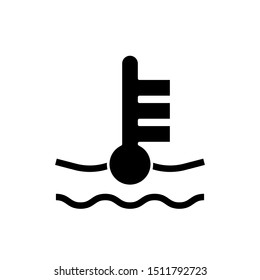 Auto icon temperature sign. Vector eps10