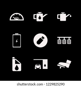 auto icon. auto vector icons set car oil, speedometer, changing car oil and pedals