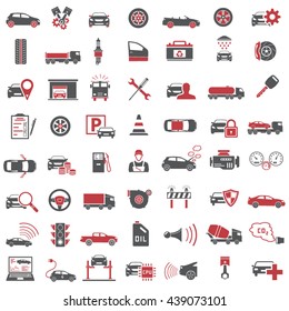 Auto Icons in Red and Black Color