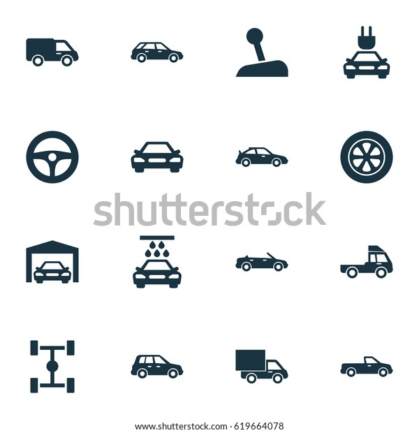 Auto\
Icons Set. Collection Of Truck, Car, Carriage And Other Elements.\
Also Includes Symbols Such As Control, Van,\
Sports.