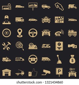 Auto icons set. Simple style of 36 auto vector icons for web for any design