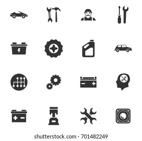 Auto icons set and symbols for web user interface