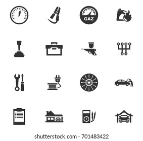 Auto icons set and symbols for web user interface
