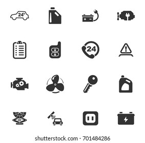 Auto icons set and symbols for web user interface