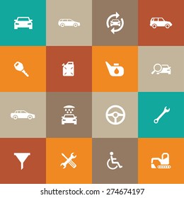 auto icons universal set for web and mobile