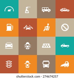 auto icons universal set for web and mobile