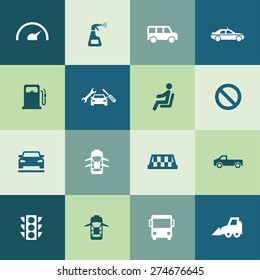 auto icons universal set for web and mobile