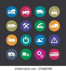 auto icons universal set for web and mobile