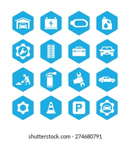 auto icons universal set for web and mobile
