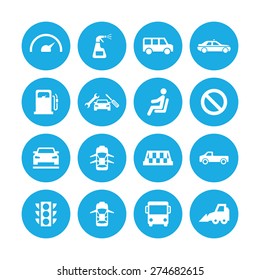 auto icons universal set for web and mobile
