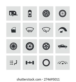 auto icons universal set for web and mobile