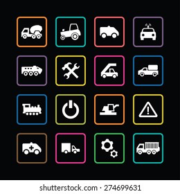 auto icons universal set for web and mobile