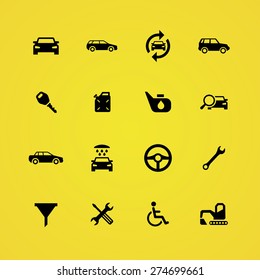 auto icons universal set for web and mobile