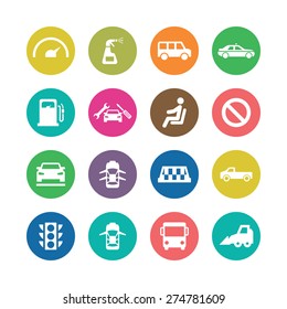 auto icons universal set for web and mobile