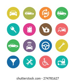 auto icons universal set for web and mobile