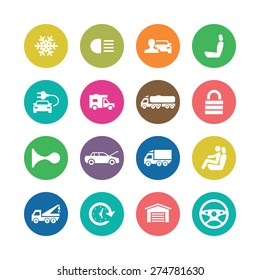 auto icons universal set for web and mobile