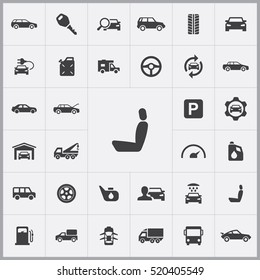 auto icons universal set for web and mobile