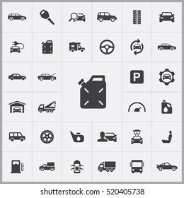 auto icons universal set for web and mobile