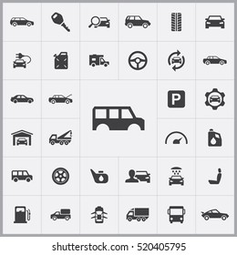 auto icons universal set for web and mobile