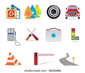 Auto icons. Vector illustration