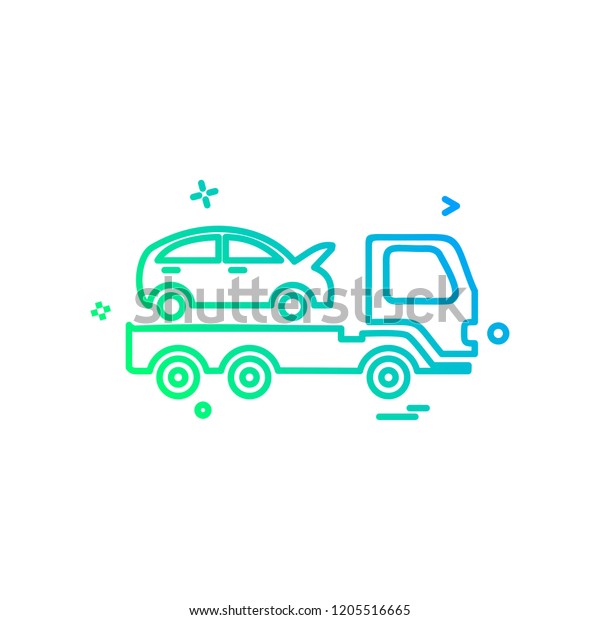 Auto insurance\
car tow truck icon vector\
design