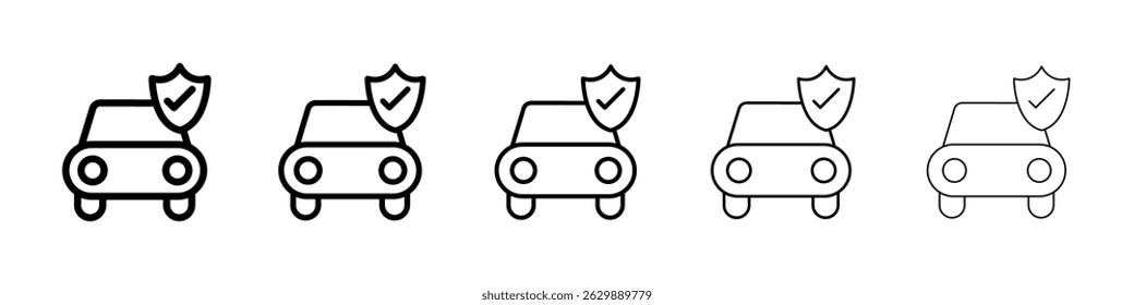 Auto-Versicherung Symbol Einfache dünne Linie flaches Symbol