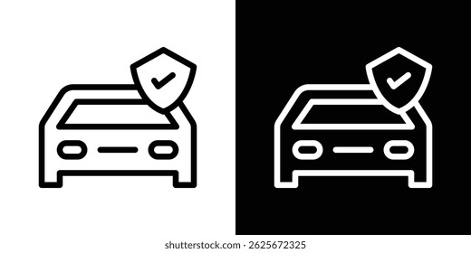 Colección de Vector de icono de seguro automático. ilustración de signo de Vector