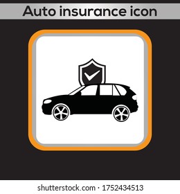 Auto insurance icon. vector graphics