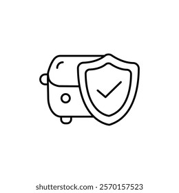 Auto insurance icon Vector logo set flat