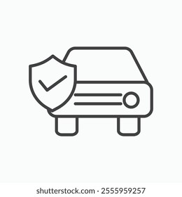 Auto insurance isolated icon. vector illustration.