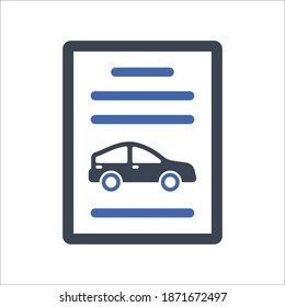 Auto Insurance Policy Icon, Vektorgrafiken