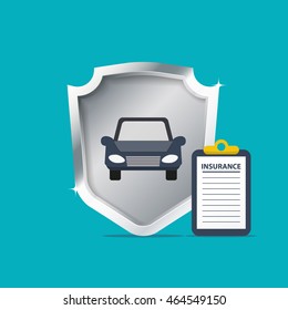 auto insurance vector icons flat style
