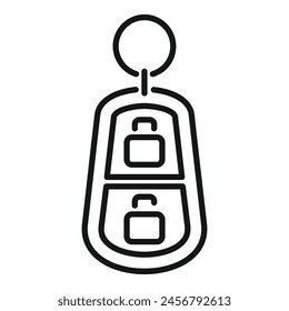 Auto key icon outline vector. Smart lock. Alarm security control