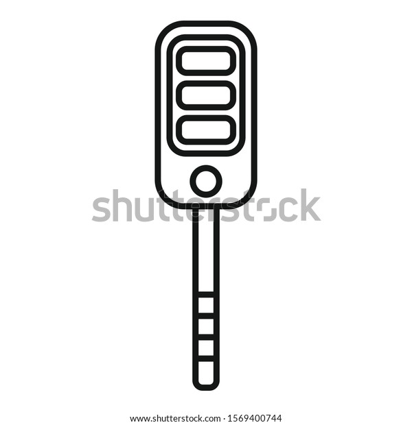 Auto key icon. Outline auto key vector
icon for web design isolated on white
background