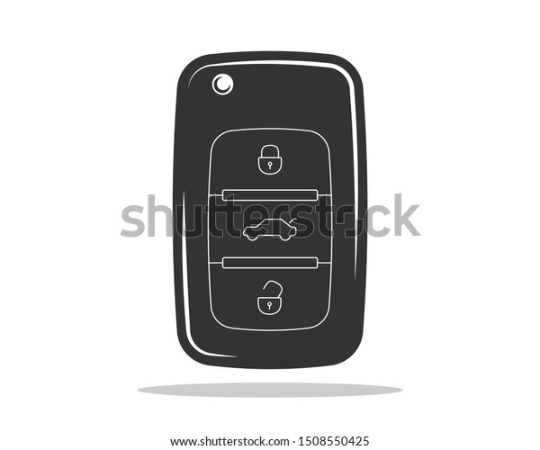 Auto key\
icon vector. Car keys symbol flat\
design.