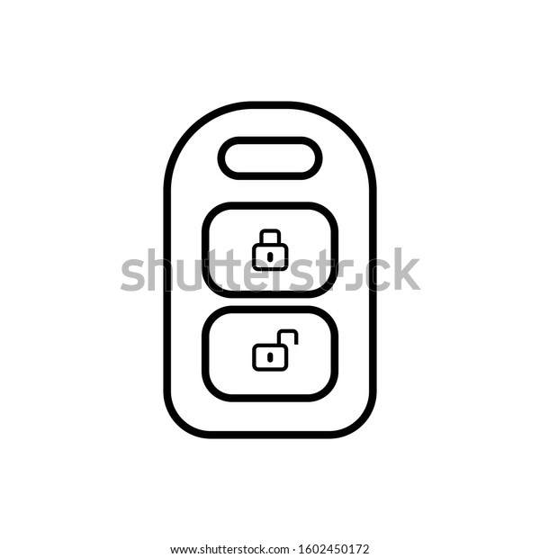 Auto keychain\
outline icon isolated. Symbol, logo illustration for mobile\
concept, web design and\
games.