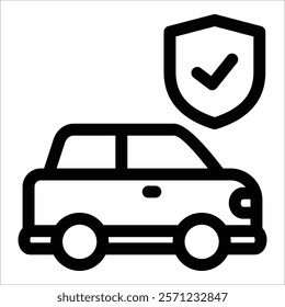 Auto Liability Icon Element For Design