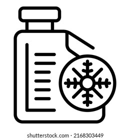 Auto liquid icon outline vector. Fluid temperature. Antifreeze engine