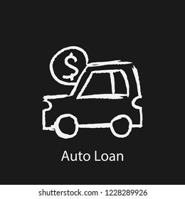 auto loan icon. Element of finance icon for mobile concept and web apps. Hand drawn auto loan icon can be used for web and mobile