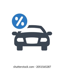 Auto loan icon on white background