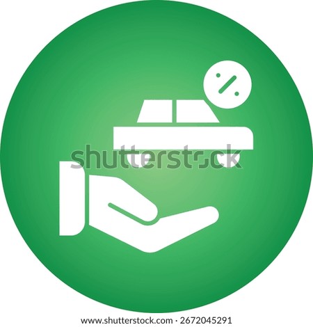 Auto Loan sinle vector icon illustration