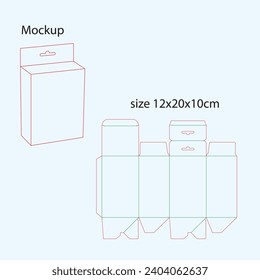 Caja de bloqueo automático con plantilla de colgador para accesorios móviles - Cortado de muerte