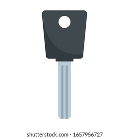 Auto lock Key flat illustration. Vector Auto lock Key in flat style isolated on white background. Element for web, game and advertising