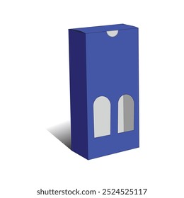 Auto lock Visuabale Box 3D template, vector file