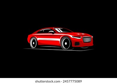 Logotipo de coche, logotipo del icono del coche, tienda del coche, logotipo de la reparación del coche.